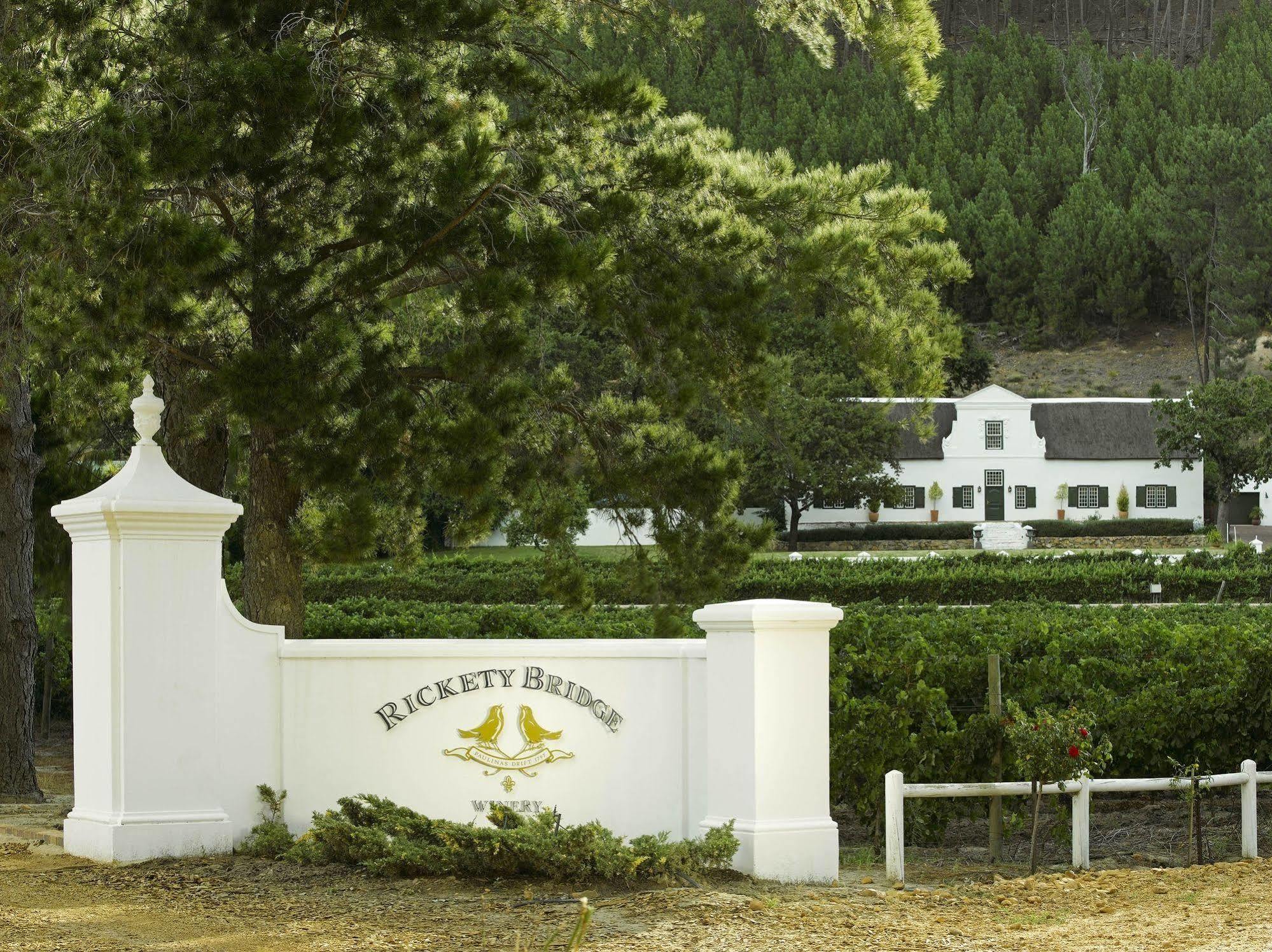 Rickety Bridge Manor House Guest House Franschhoek Bagian luar foto